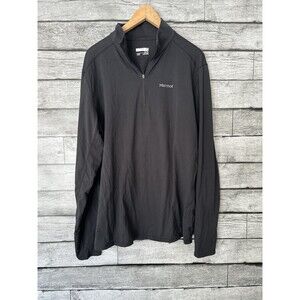 Marmot Mens Size XL Black 1/4 Zip Pullover